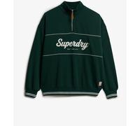 Superdry Green Country Club Loose Quarter Zip Sweatshirt