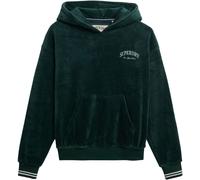 Superdry Green Country Club Velour Relaxed Hoodie