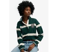 Superdry Green Crest Stripe Rugby Shirt Green EU 36 (UK 8)