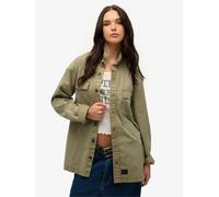 Superdry Green Oversized Military Long Sleeve 100% Cotton Shirt Green XX-Large