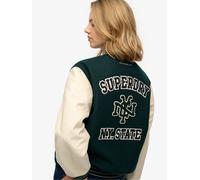 Superdry Green Patched Varsity Bomber Jacket