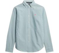 Superdry Green White Stripe Slim Oxford Long Sleeve Shirt Green White Stripe 42