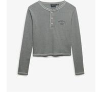 Superdry Grey Athletic Essential Button Down Long Sleeve Top