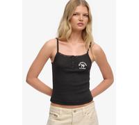 Superdry Grey Athletic Essentials Embroidered Button Cami Top