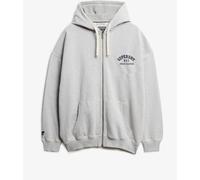 Superdry Grey Athletic Essentials Oversized Zip Hoodie