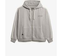 Superdry Grey Athletic Essentials Relaxed Zip Hoodie