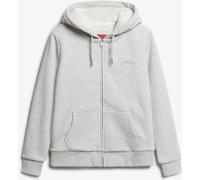 Superdry Grey Borg Lined Zip Hoodie