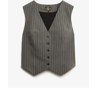 Superdry Grey Pinstripe Waistcoat