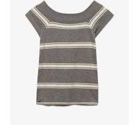 Superdry Grey Stripe Essential Off-Shoulder Top