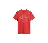 Superdry Haut à Manches Courtes Chemise, Rouge (Ferra Red Marl), XL Homme