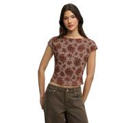 Superdry Haut à Manches Courtes Flocked Mesh