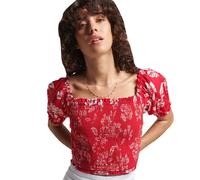 Superdry Haut à Manches Courtes Vintage Smocked Crop