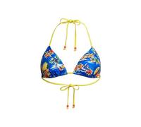 Superdry Haut de bikini triangle avec lacets, Dauphin bleu océan, L