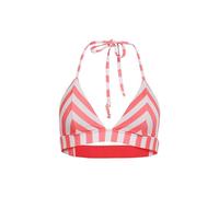 Superdry Haut de bikini triangle rayé pour femme, Rayé rose., L