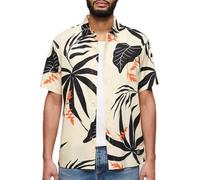 Superdry hawaïen R1-S/S Shirt (M), Silhouette Off White, M Homme