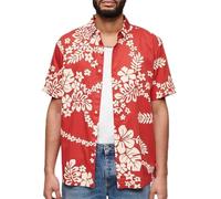 Superdry hawaïen R1-S/S Shirt (M), Rouge (Surf School Red), S Homme