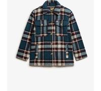 Superdry Heavyweight Unlined Overshirt (surchemise non doublée) Pétrole Bleu Carreaux EU 44 (UK 16)