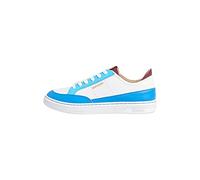 Superdry Homme Basket Lux Low Trainer, Blanc Aqua Blue, 41 EU