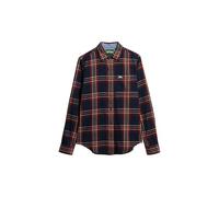 Superdry Homme Chemise De Bûcheron en Coton À Manches Longues, Michigan Check Navy, 3XL