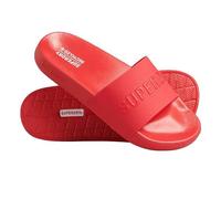 Superdry Homme Code Logo Vegan Pool Slide Tongues, Rouge Coucher de Soleil, Large