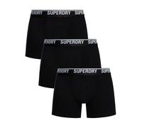 Superdry Homme Lot De 3 Boxers en Coton Biologique, Black/Optic, L