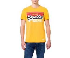 Superdry Homme M1011241A VL Cali Stripe THÉ 180, Utah Gold, S