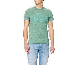 Superdry Homme M1011243A VL Tonal EMB Tee 180, Bright Green Grit, S