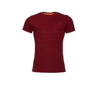 Superdry Homme Orange Étiquette T-shirt de logo Vintage, Rouge, Small