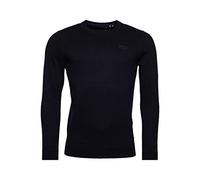 Superdry Homme Pull col Ras du Cou Orange Label Noir XXL