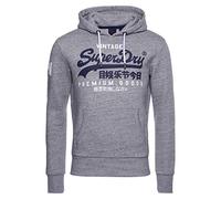 Superdry Homme Sweat à Capuche Vintage Logo Gris Chiné L