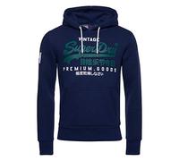 Superdry Homme Sweat à Capuche Vintage Logo Poussière Bleu Nuit XXL
