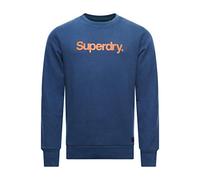 Superdry Homme Sweat Ras-du-Cou Core Logo Canvas Bleu Délavé Héritage S