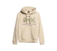 Superdry, Homme, Sweatshirts et sweats à capuche, Beige, Taille: S Sweat à capuche Logo Vintage Heritage Relaxed
