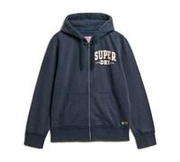 Superdry, Homme, Sweatshirts et sweats à capuche, Bleu, Taille: S Hooded Zip-Up Printed SweaT-shirt