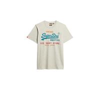 Superdry Homme T-Shirt Décontracté Vintage, Quantico Grey Jaspe Marl, XL