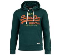 Superdry Hommes Hoodie - Vl Classique Capuche, Logo, Mélange De Coton, Uni