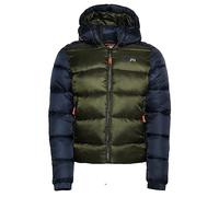 Superdry Hood Colour Block Sport Puffer Veste pour homme, Bleu marine (Eclipse Navy/Dark Moss), M