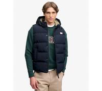Superdry - Hood Short Everest Gilet - Doudoune sans manches homme Eclipse Navy - S