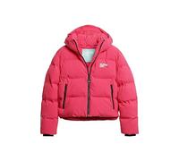 Superdry Hooded Boxy Puffer Jacket Veste pour femme, Rouge framboise, 40