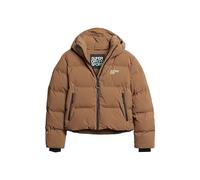 Superdry Hooded Boxy Puffer Jacket Veste, Rawhide Brown, 44 Femme