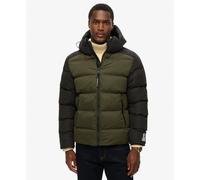 Superdry - Hooded Colour Block Sport Puffer - Doudoune homme Black Colourblock - S