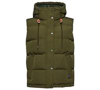 Superdry Hooded Everest Gilet A7, Surplus Goods Olive, L Femme