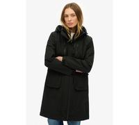 Superdry Black Hooded Longline Shell Parka