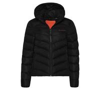 Superdry Hooded Microfibre Padded JKT Veste, Noir, 44 Femme