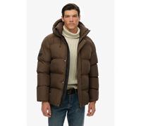 Superdry - Hooded Mid Length Sports Puffer - Doudoune homme Slate Brown - XXL