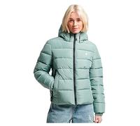Superdry Hooded Spirit Sports Puffer Veste, Vert Jade Clair, 40 Femme
