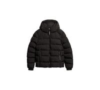 Superdry Hooded Sports Puffer Jacket Anorak, Noir, Large Homme