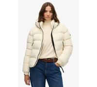 Superdry - Hooded Sports Puffer Jacket - Doudoune femme Off White - XL