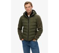 Superdry - Hooded Storm Knit Hybrid Jkt - Doudoune homme Khaki Green Marl - L
