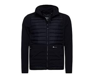 Superdry HYBRID HOODED DOWN JACKET, DOUDOUNE À CAPUCHE HYBRIDE Pour des hommes, Black, Large